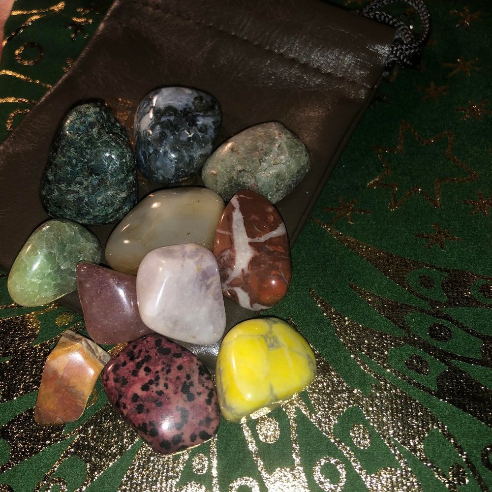 11 pc Tumbled Gemstones